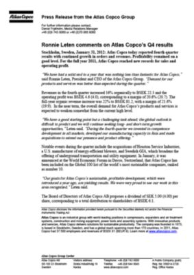 120131 -en- CEO comments Q4