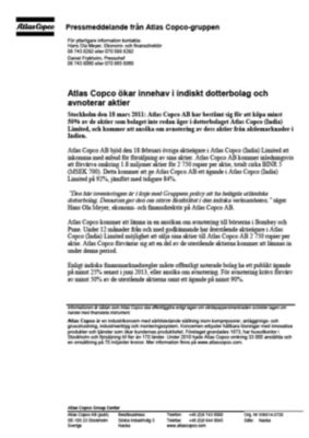 110318 -sv- Delisting of Atlas Copco India