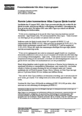 120131 -sv- CEO comments Q4