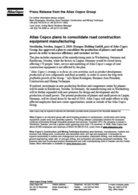 Microsoft Word - 100802 -en- Atlas Copco consolidates Road Construction Equipment manufacturing.docx