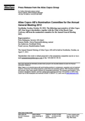 111019 -en- Nomination committee for AGM 2012