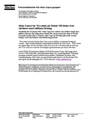 120125 -sv- Atlas Copco on the Global 100