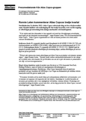 121024 -sv- CEO comments Q3