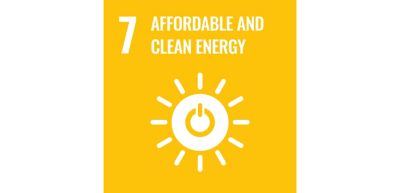 Logo for SDG #7 about energy