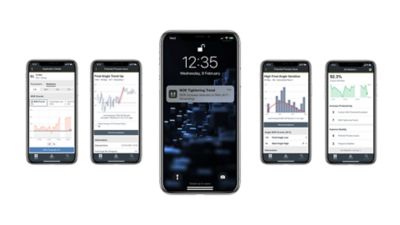 Phone mockup with ALTURE optimize app visualization and features