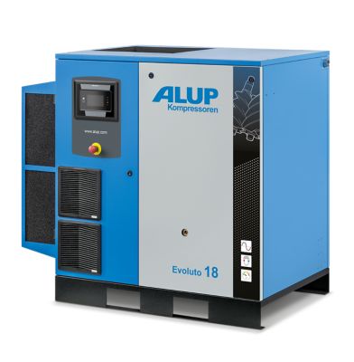 Alup Evoluto 18 IVR PM variable speed screw compressors