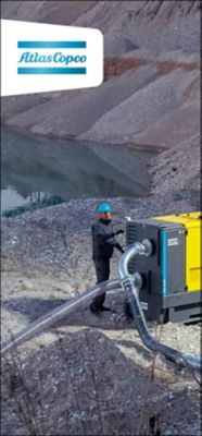 Splash screen with a white innovation flag in the top left corner