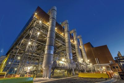 Power plants around the globe, like this one from Astoria Energy, rely on fuel gas boosters from Atlas Copco