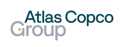 Atlas Copco Group logotype with white box