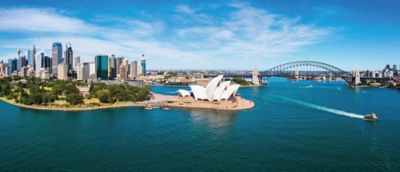View of the Sydney Opera House and the Harbour Bridge