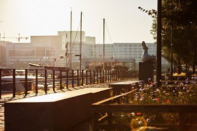 Boats parket at the sea