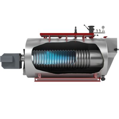 Render of a Bosch UT-H hot water boiler displaying how heat is transferred.