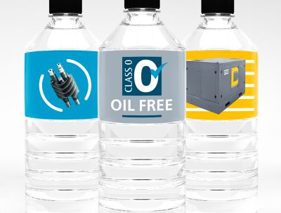 Botellas de PET con etiquetas oil-free