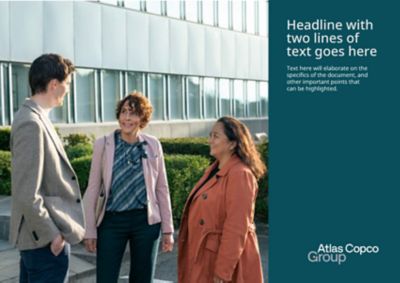 Cover option for brochure in landscape format with text box to the right.