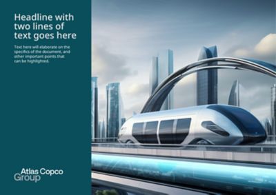 Cover option for brochure in landscape format with text box to the left.