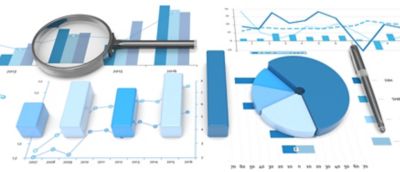 3d positive bar Graphs of financial analysis