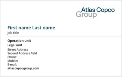 Front of Group branded business card featuring the Group logo, name and address.