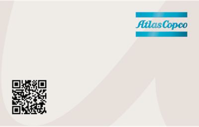 Template example for the back of an Atlas Copco business card