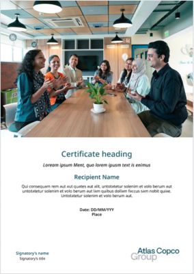 Diploma & certificate in portrait fomat featuring image.