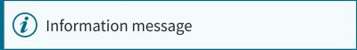 Information message in a blue accent color