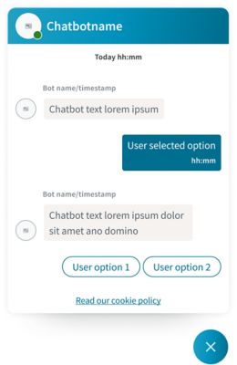 Template chatbot interface
