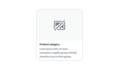 Template product category card for e-commerce