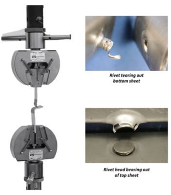 Henrob self-piercing rivet tensile test