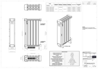 The general arrangement drawing for the nano EN-UK NBA 2110-6120 product.