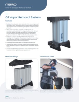 Brochure for nano NVR oil vapor removal system for the USA in English