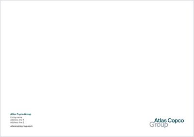 C4 envelope layout with Group logo to the right and address to the left.