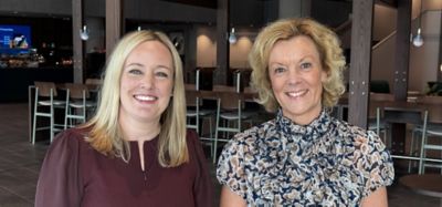 Web banner with two women, our podcast hosts Cecilia Sandberg and Jessica Clarke.
