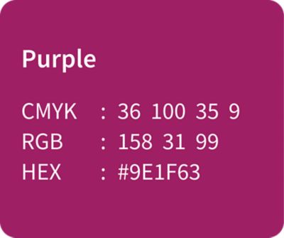 Extended accent purple with associated color codes