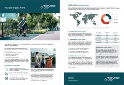 Double-sided flyer featuring image below the header followed by content on both sides.