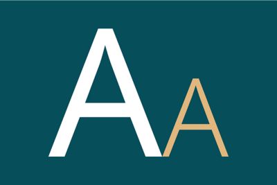 A large sized capital A and a smaller capital A side by side