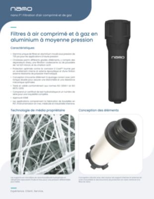 Filtres en aluminium moyenne pression G50N