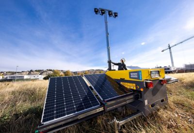 Atlas Copco’s HiLight S2+ solar light tower was launched in 2021.