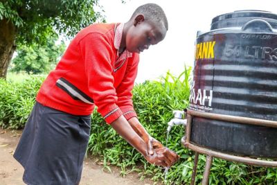 Hand washing in the Maridi School, South Sudan 