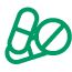Green icon representing medicine to symbolize the pharmaceutical industry.