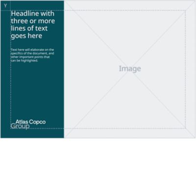 Logotype shown in secondary position at bottom left of layout (landscape format).