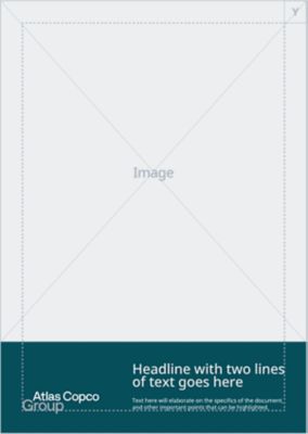 Logotype seen in secondary position at bottom left of layout (portrait format).