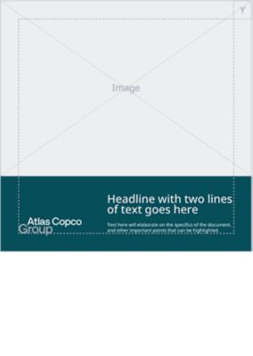 Logotype seen in secondary position at bottom left of layout (square format). 