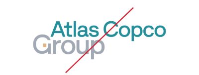 Incorrect Group logotype (color changed) with a red line across it indicating it is wrong.