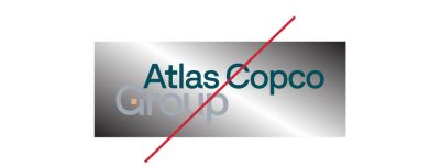 Incorrect Group logotype (on gradient) with a red line across it .