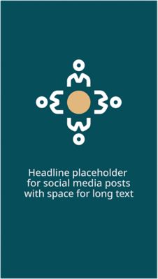 Layout for Instagram stories with an icon representing people sitting around a table.