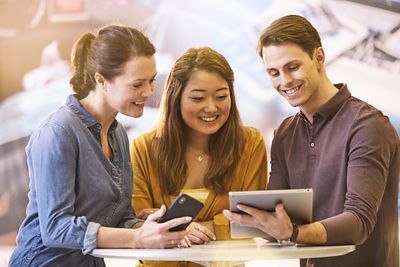 Interaction of employees at Sickla office