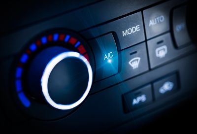 Car Dashboard air conditioner close-up view