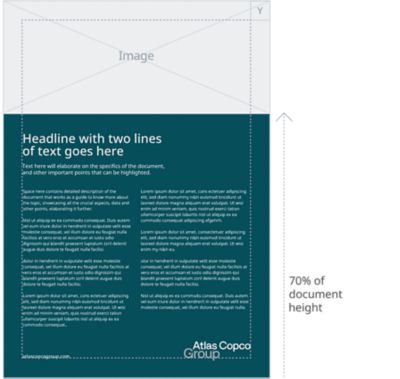 Portrait format showing the content area at about 70% the total height.