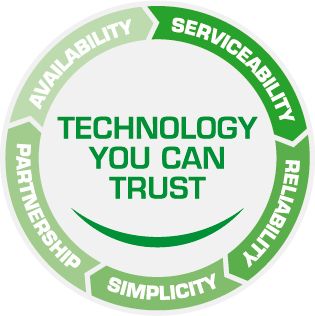 Logo technology english green