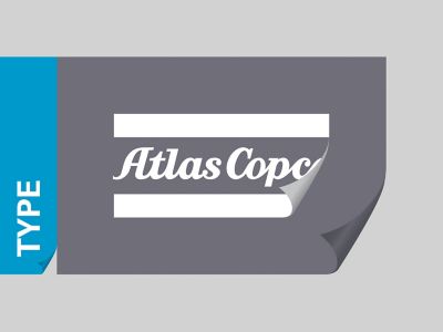 Brand elements for Atlas Copco