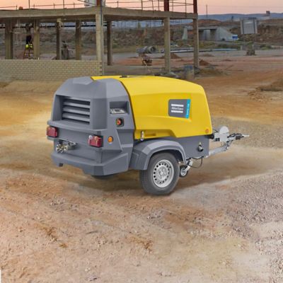 XATS 138 portable air compressor on jobsite